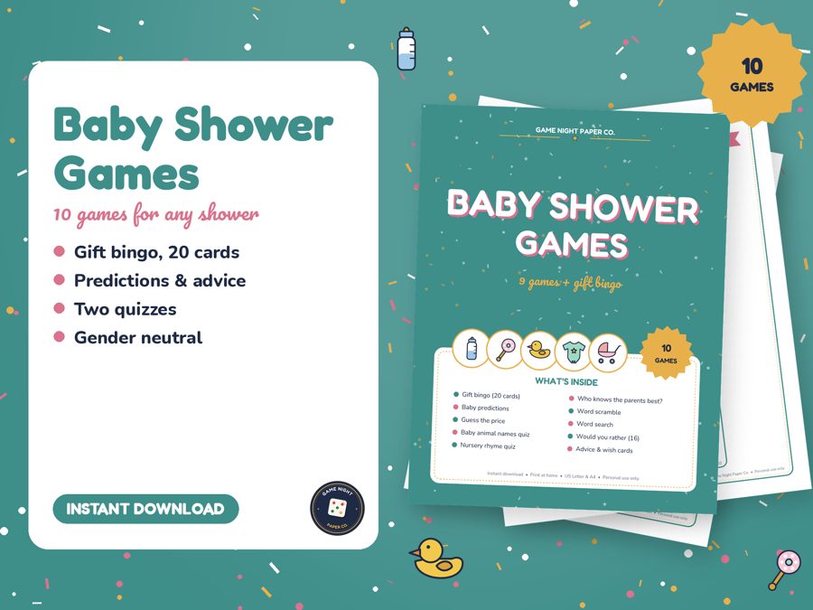 Baby Shower Games printable preview