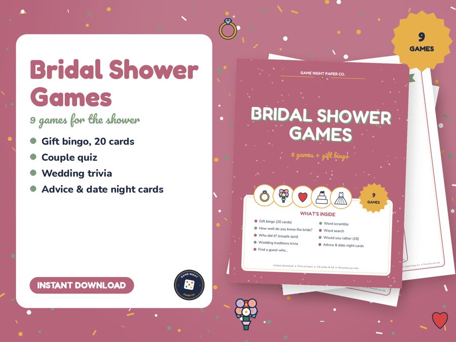 Bridal Shower Games printable preview