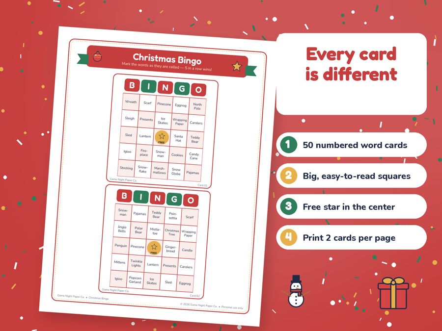 Christmas Bingo preview