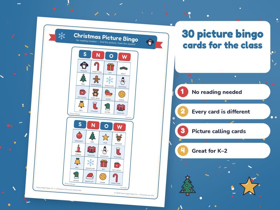 Christmas Classroom Party Pack preview