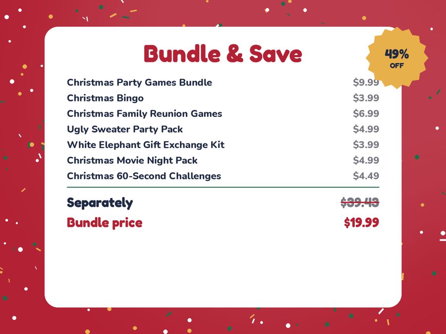 Christmas Party Bundle (7 Packs) preview