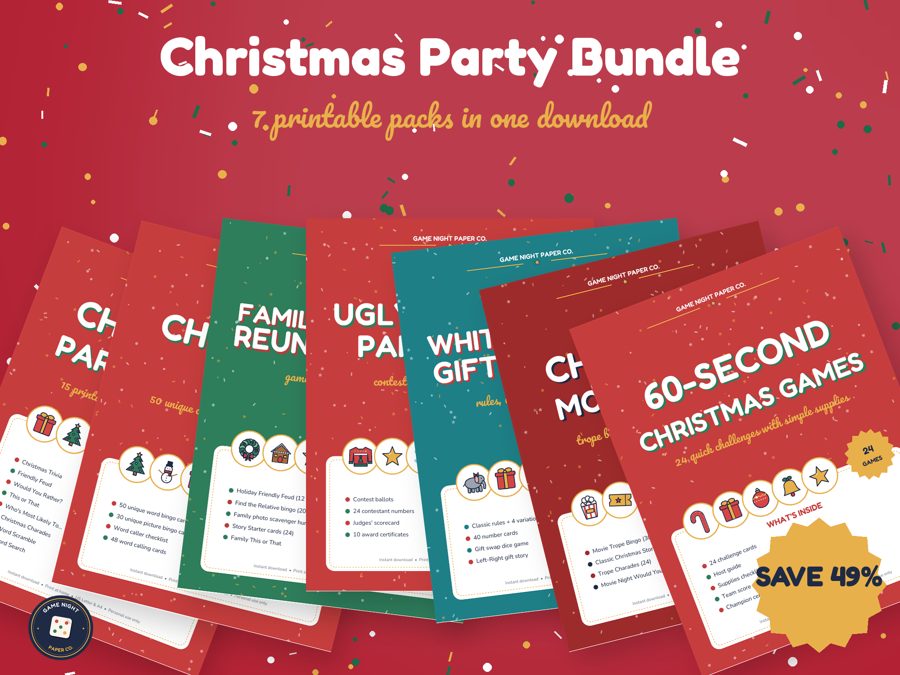Christmas Party Bundle (7 Packs) printable preview