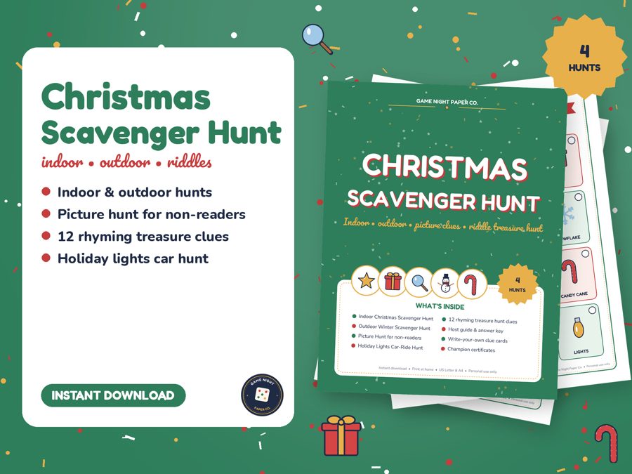 Christmas Scavenger Hunt printable preview