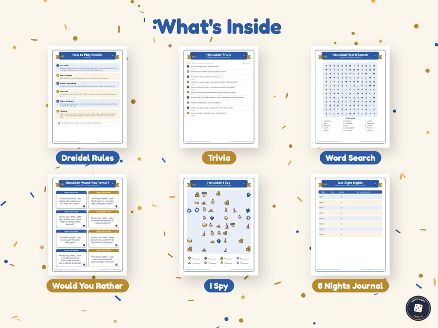 Hanukkah Family Games Pack preview