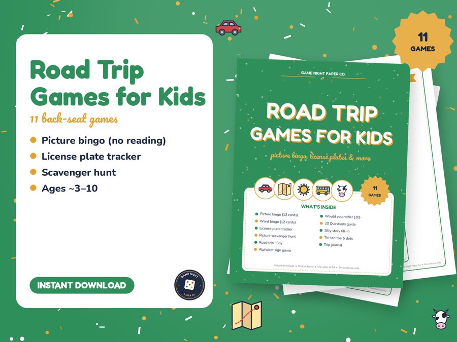 Road Trip Games for Kids printable preview