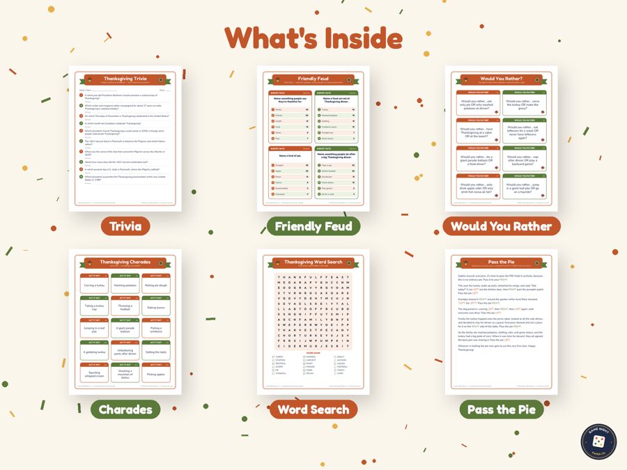 Thanksgiving Party Games Bundle preview