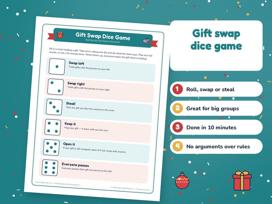 White Elephant Gift Exchange Kit preview